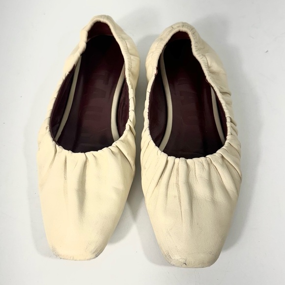 STAUD Ivory White genuine leather  Women's Loafers Flats Size EU 36 US 6 - Picture 1 of 7